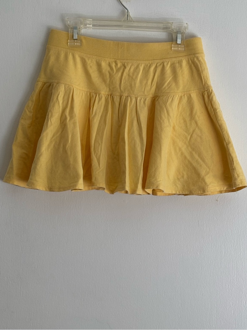Girls Yellow Flared Mini Skort